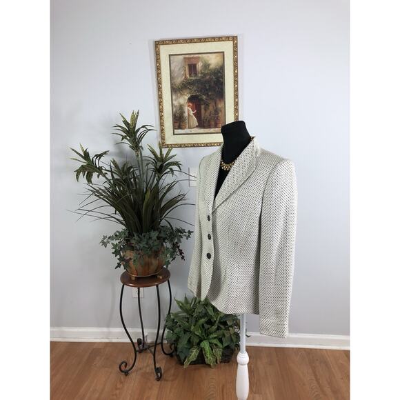 Liz Clairborn Women Jacket 12P Open 3 Button Front Office Siren Clueless Preppy - Picture 4 of 8